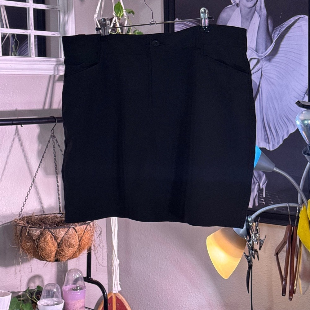 Eddie Bauer Womens Black Active Skort Size 14 Hiking Athletic Skirt with‎ Shorts